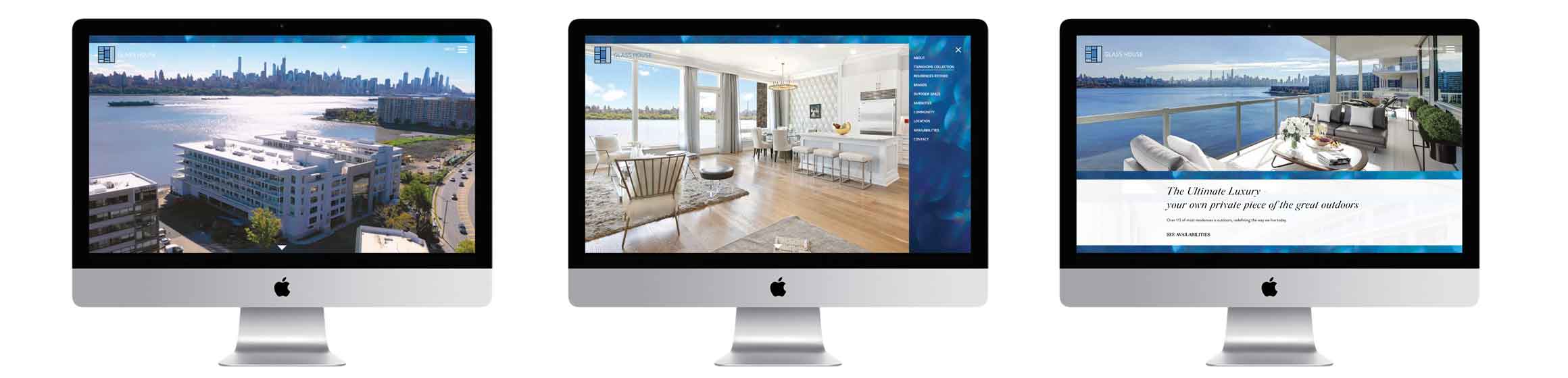 Glass House Web Design as viewed in a iMac